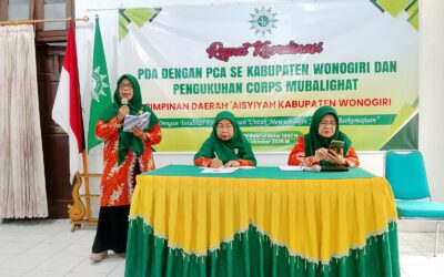 RAPAT KOORDINASI  PIMPINAN DAERAH ‘AISYIYAH (PDA) DENGAN PIMPINAN CABANG ‘AISYIAYAH (PCA)  SE- KABUPATEN WONOGIRI